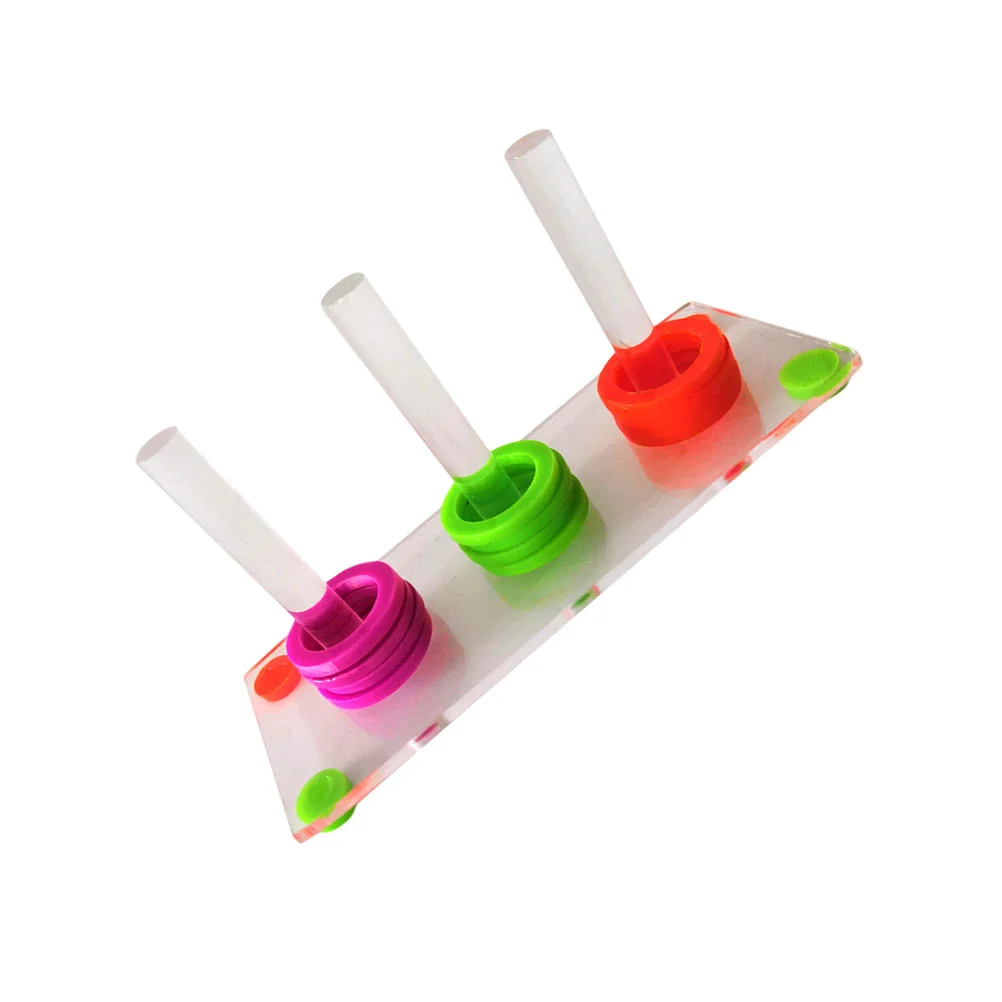 

Parrot Ring Tosspuzzle Gym Play Education Foraingchew Color Stacking Trick Tabletop Bird Educational Playing Birds Training Game