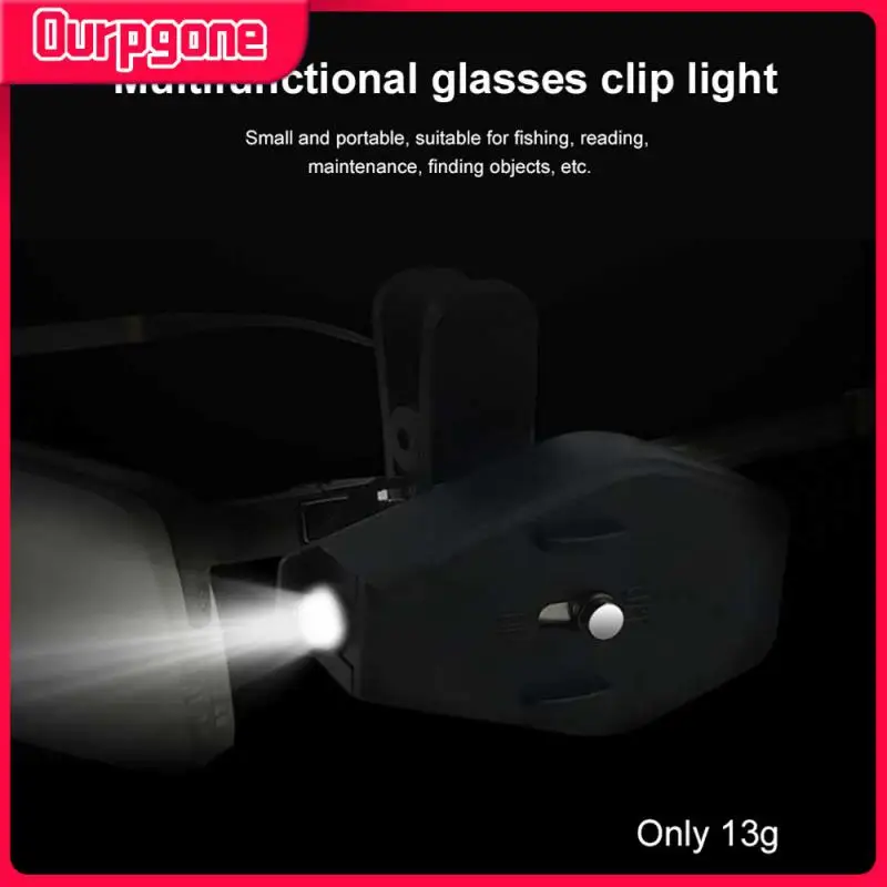 

Mini LED Flashlight Reading Lamp Portable Outdoor Fishing Lamp Bicycle Lights Multifunctional Glasses clip light