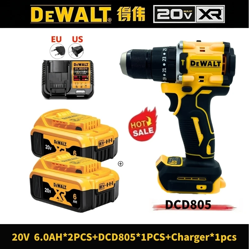 

DEWALT DCD805 20V Max Бесщеточная Ударная Дрель-Шуруповерт