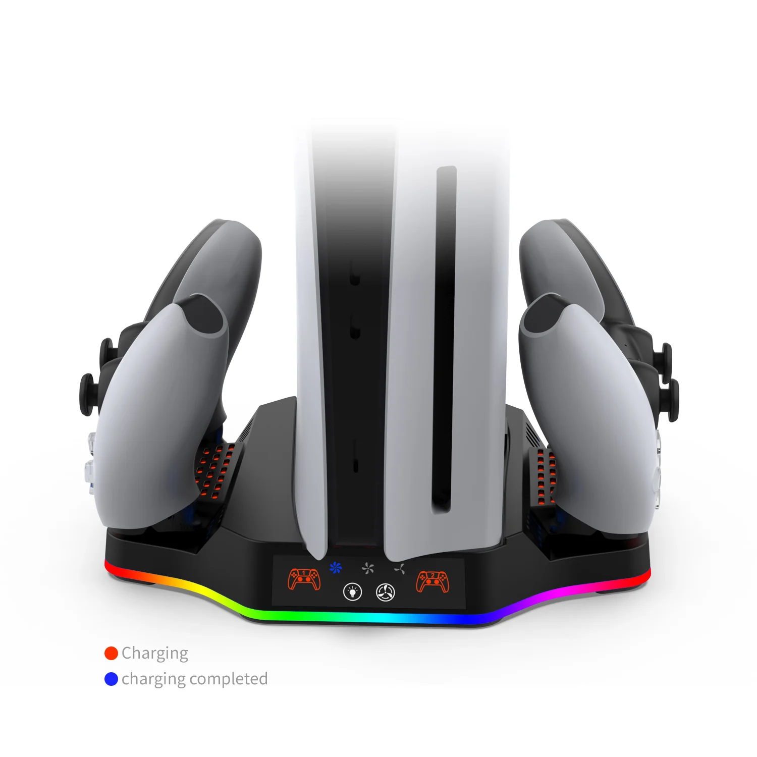 Вертикальная охлаждающая подставка для PS5 с вращающимся 3-скоростным эффектом