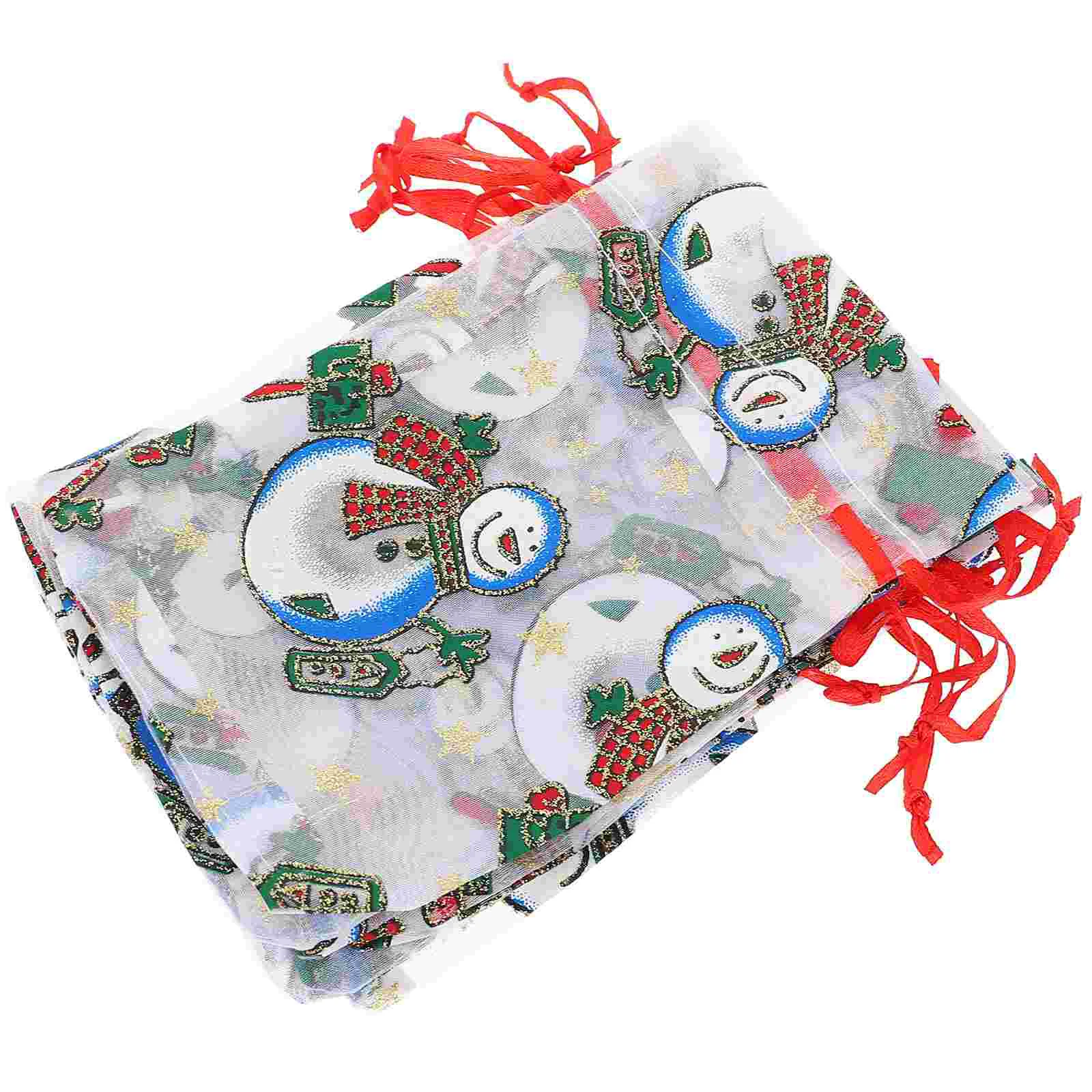 

Christmasgift Drawstring Candy Organza Pouch Treat Goodie Party Present Packing