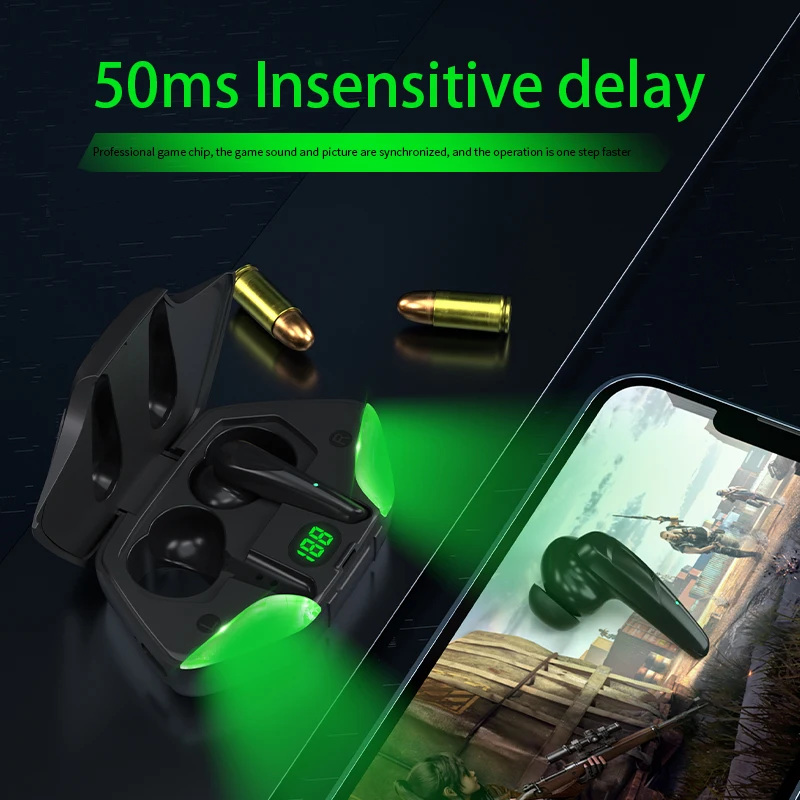 

Беспроводные наушники Bluetooth 5,3, стерео гарнитура, спортивные водонепроницаемые наушники-вкладыши с микрофоном и зарядным боксом для смартф...