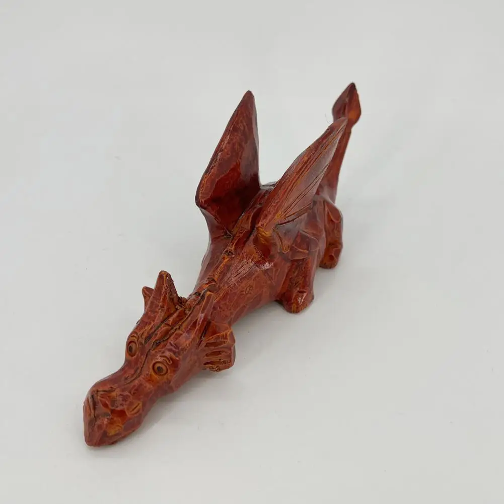 

Dinosaur Statue Anti-crack Wings Spreading Resin Crafts Dinosaur Ornament Smooth Line Dinosaur Figurine Household Decor