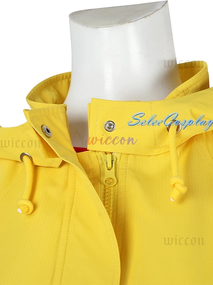 Коралина Косплей Костюм Ужасы Сказочные Фильмы Желтое Пальто Секретная Дверь