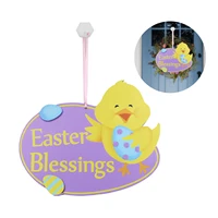 easter wooden pendants rabbit chick egg alphabet crafts welcome sign with a sling wall door hangings for home party favor easter