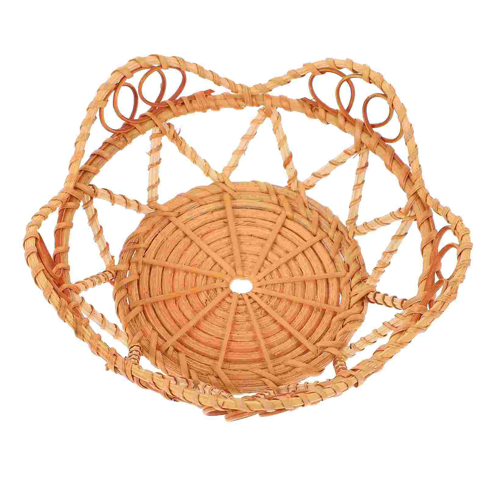 

Woven Storage Baskets Wicker Fruit Tray Wicker Bread Basket Vegetables Serving Basket Flower Container Natural Wicker Bowl