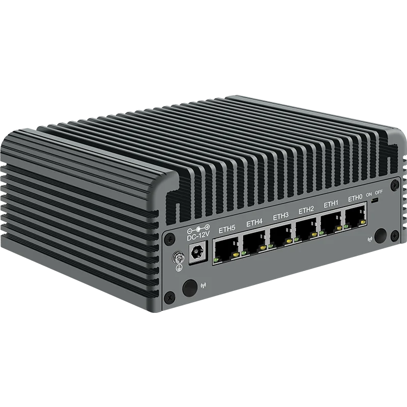 12-го поколения i3 N305 N100 Безвентиляторный брандмауэр DDR5 Proxmox Компьютер 6*i226V 2.5G