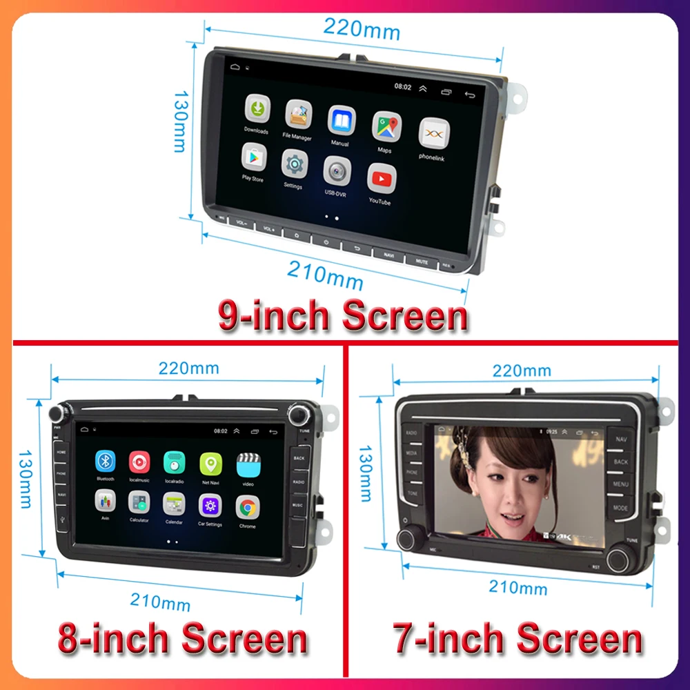 Автомобильный мультимедийный плеер Магнитола на Android с GPS для VW/Volkswagen Skoda Octavia Golf 5 6