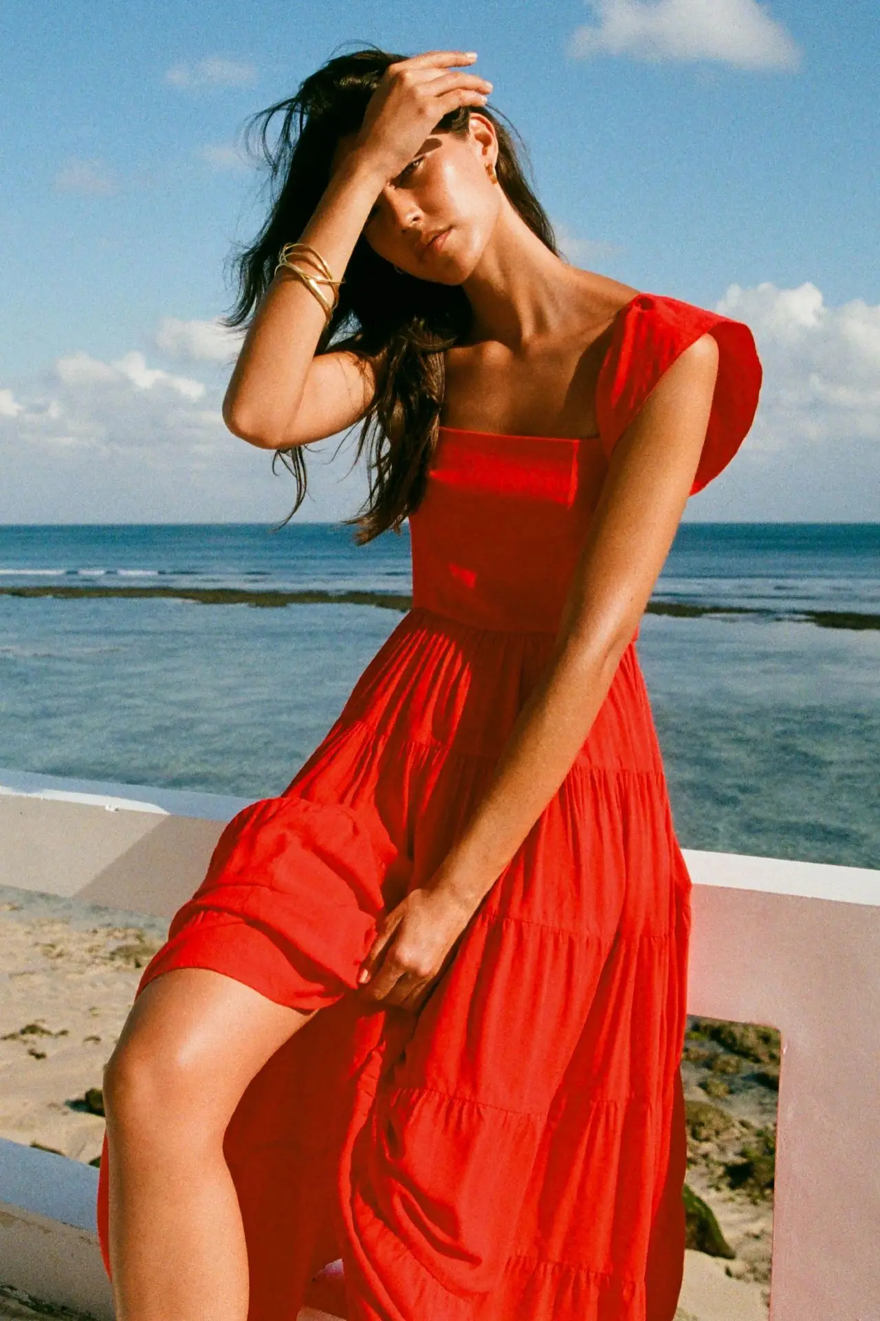 

Yeuxverts 2023 New Polka Dot Casual Women Print Dress Square Collar Long Dress Summer Female Butterfly Sleeve Boho Dress Vestido