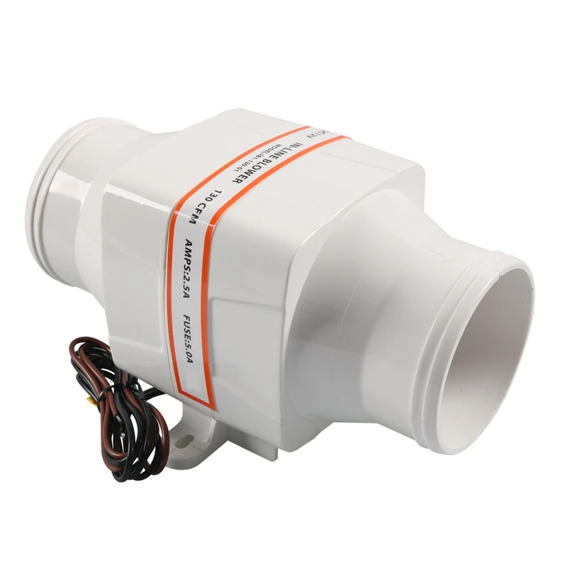

12V 270 CFM Boat Blower in-Line Marine Bilge Air Blower Fan Quiet Blower Vents