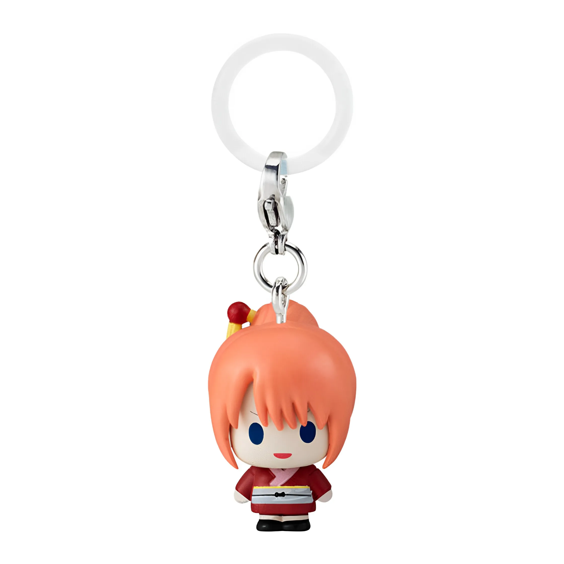 Фото Брелок-подвеска Bandai Gashapon Gintama Yoshiwara Enjou в стиле чиби для фанатов аниме, коллекционный декоративный сувенир. №5