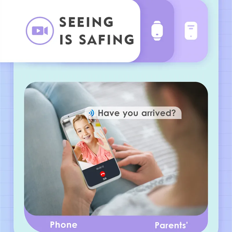 4G Kids Smart Watch Phone 1000 мАч Водонепроницаемый IP67 Видеозвонок SOS GPS LBS WIFI Местоположение