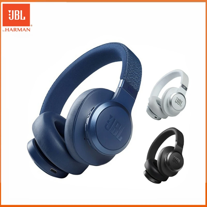 

Оригинальные Беспроводные стереонаушники JBL LIVE 660NC, игровая Спортивная гарнитура с шумоподавлением, наушники с низкой задержкой для режима ...