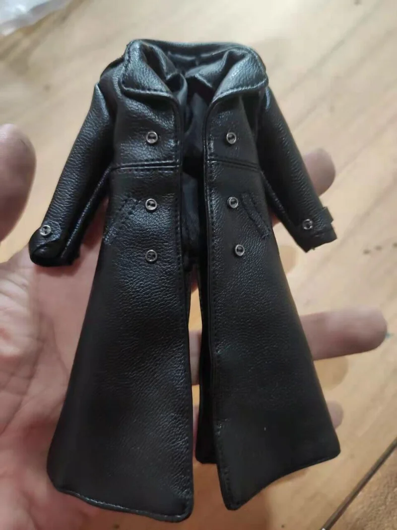

1/12 Scale Soldier black Iron wire coat Windbreaker Model for 6" Mezco Figure