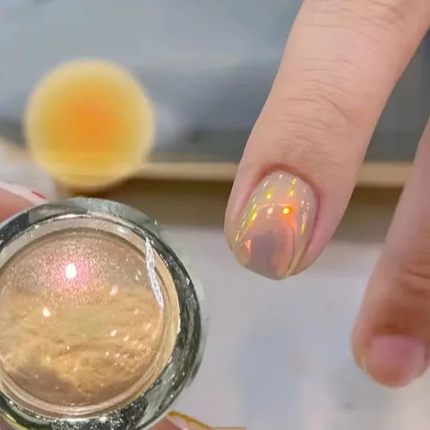 Шампанское золото хромированная пудра для ногтей MAFANAILS