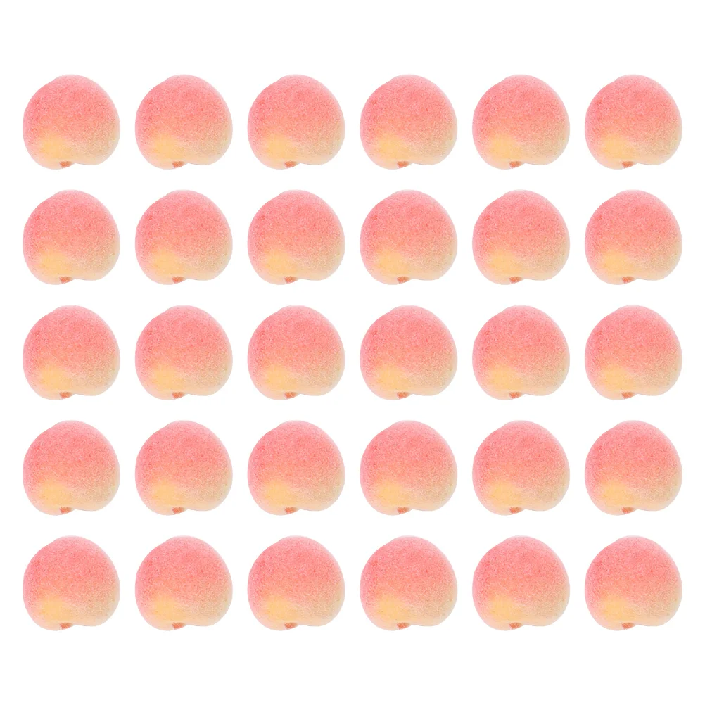 

30pcs Realistic Peach Decors Fake Fruits Desktop Fake Peaches Simulated Peaches