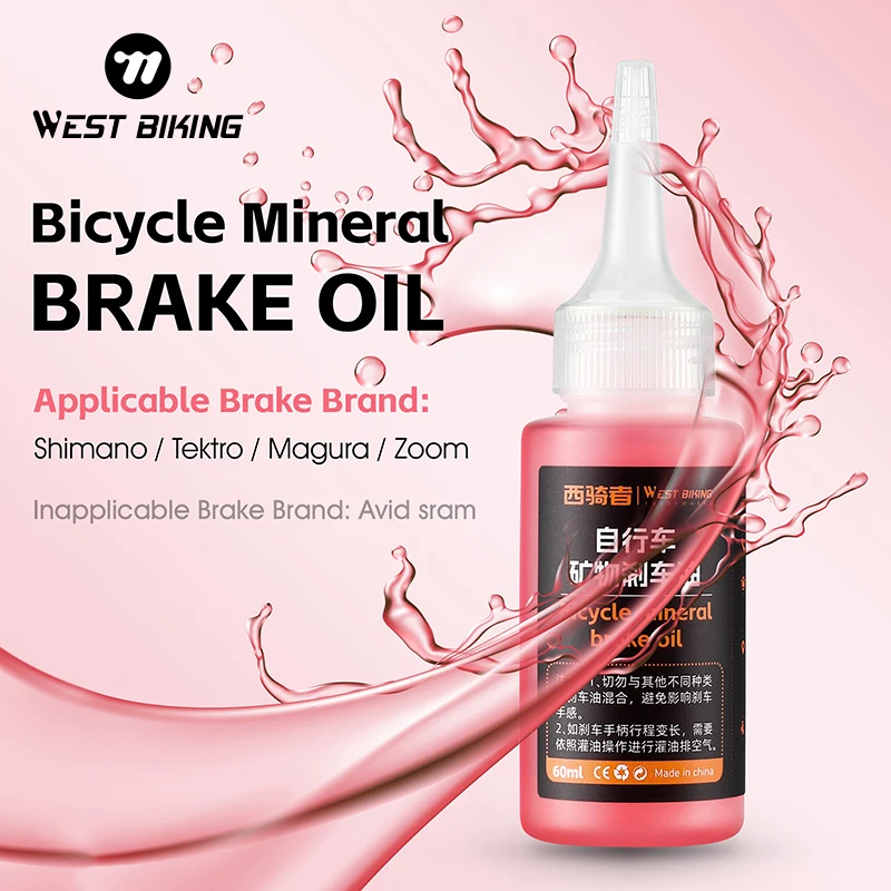 Минеральное масло для велосипедных тормозов WEST BIKING 60 мл жидкость велосипедной