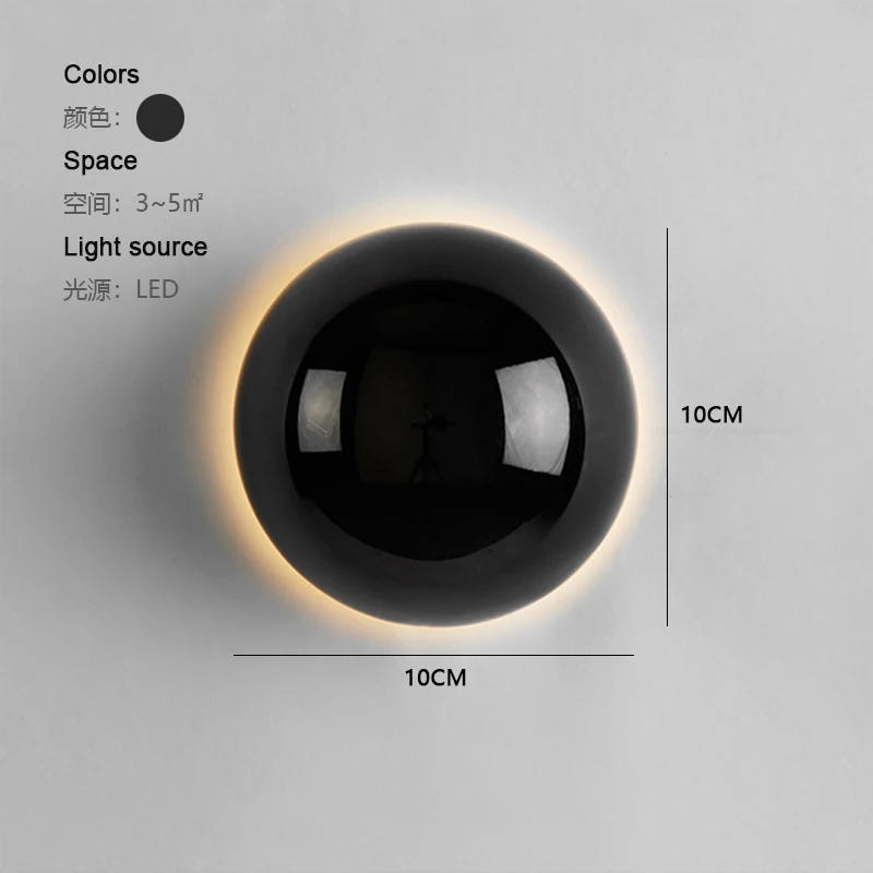 

Современный дизайнерский интерьер в скандинавском стиле, Золотое круглое настенное бра, лампа для спальни, прикроватного столика, лестницы, детской комнаты, Декор, искусственная кожа, светильник