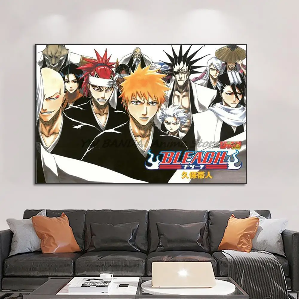

Japanese anime BLEACH poster Pictures Prints bandai Anime figure Cool Canvas paintings Living Room Decoration Cuadros Para Salon