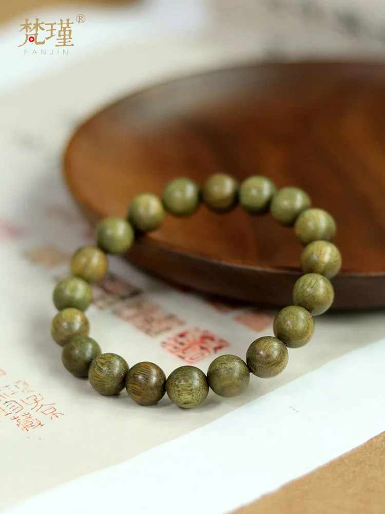 

Браслет с шариком из сандалового дерева для мужчин и женщин, кольцеобразный аксессуар 10 мм, универсальный подарок