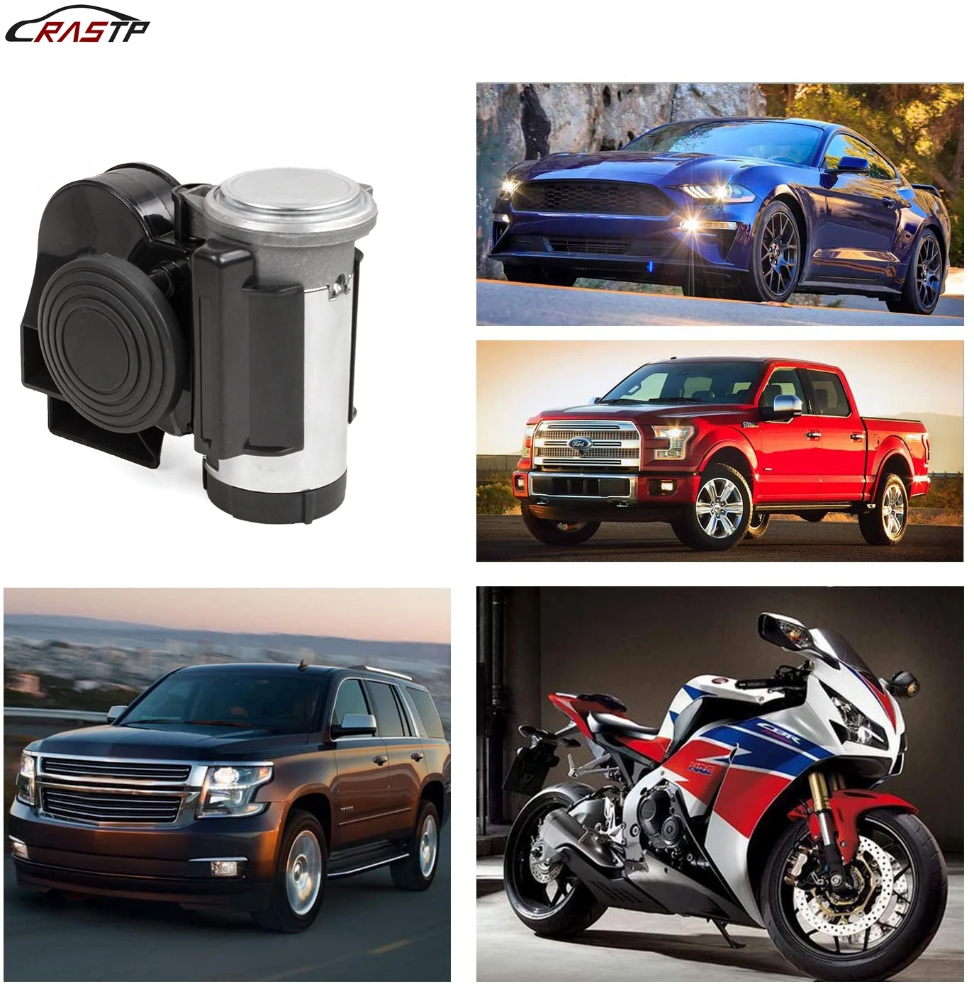 

RASTP-New Arrived Dual Horn 12V Super Loud Electric Snail Air Horn For Motorcycle Car Truck Boat RS-BOV069