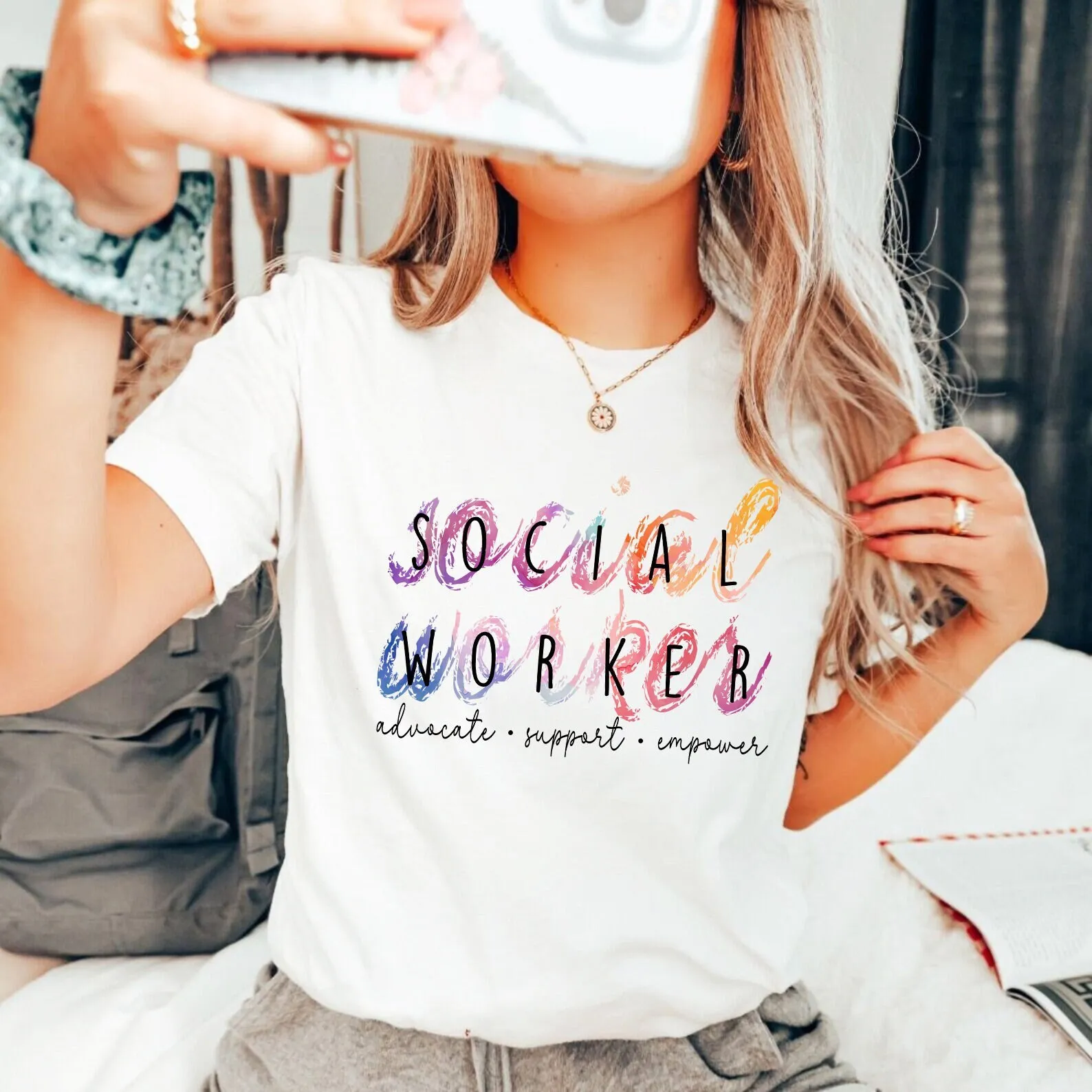 Футболка для социального работника с поддержкой ожидания месяц работы выпускной