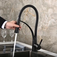 black brass kitchen faucet deck mounted mixer tap rotation kitchen faucet