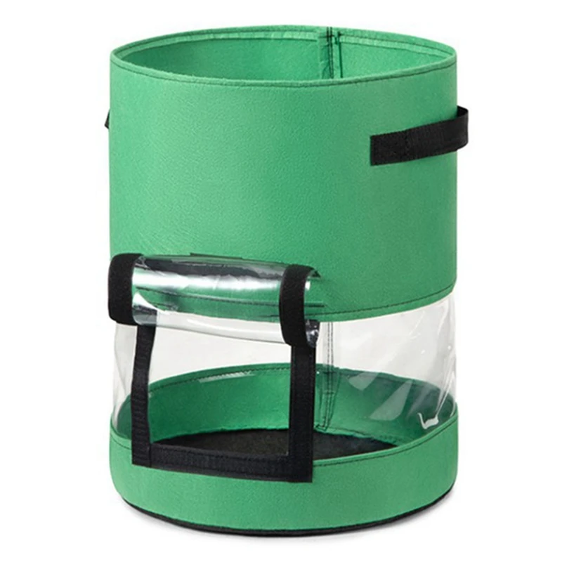 

Practical Potato Grow Bags, Plant Growing Bags With Flap And Handles For Potato Tomato Carrot Onion (3Pcs)