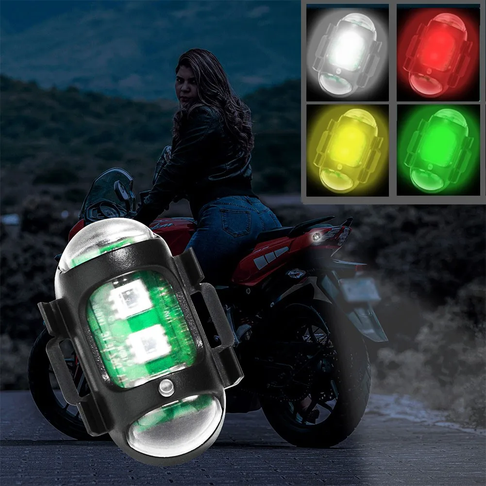 

Bicycle Flashing Taillight Motorcycle Bike Drones Aircraft Light Strobe LED RGB Anti-Collision Signal Light Motorcycle Tail Lamp