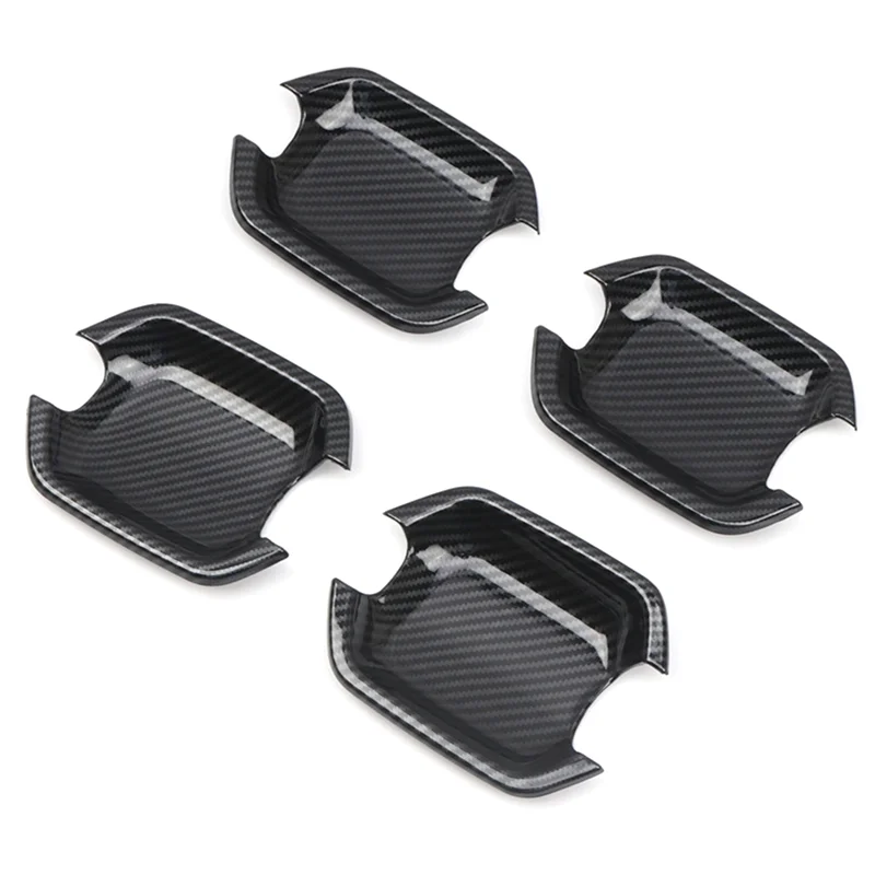 

Car Styling Carbon Fiber Pattern Handles Bowls Frame Cover Trim for Mitsubishi Pajero V80 V93 V95 V97 V98 2007-2021