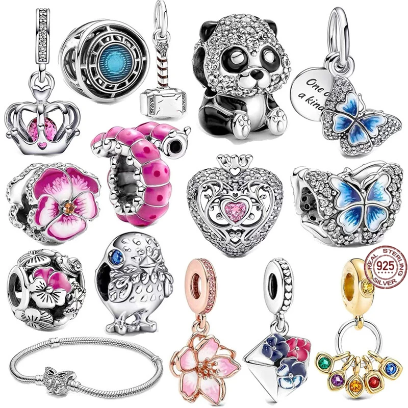 

2022 New Jewelry 925 Sterling Silver Bird Butterfly Envelope Pendant fit Original Pandora Bracelet DIY Making Women Jewelry