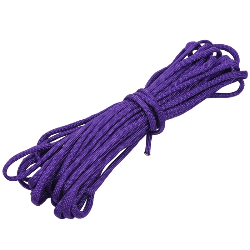 

2X Paracord 550 Parachute Rope 7 Core Strand For Climbing Camping Buckle Rope Purple 25FT
