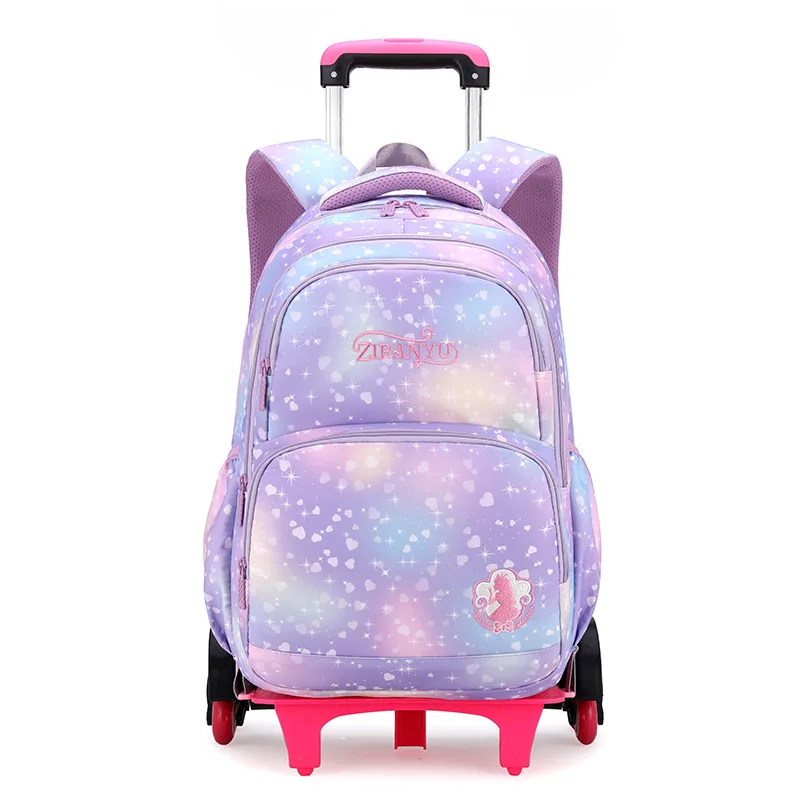 2022, детские школьные ранцы для девочек, съемный рюкзак на колесах для тележек, детский Дорожный чемодан, сумка для книг, школьные сумки