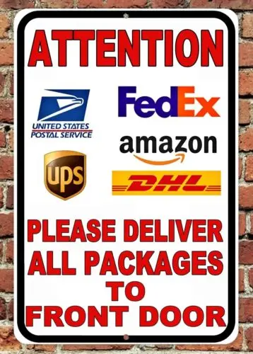 Доставка всех пакетов Металлический знак для входной двери Металл Инструкции