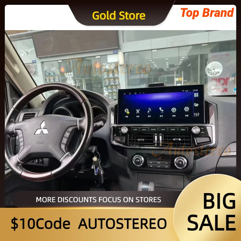 Carplay 12 3 Android 13 для MITSUBISHI PAJERO Shogun Montero 2006-2016 автомобильный GPS-навигатор головной убор