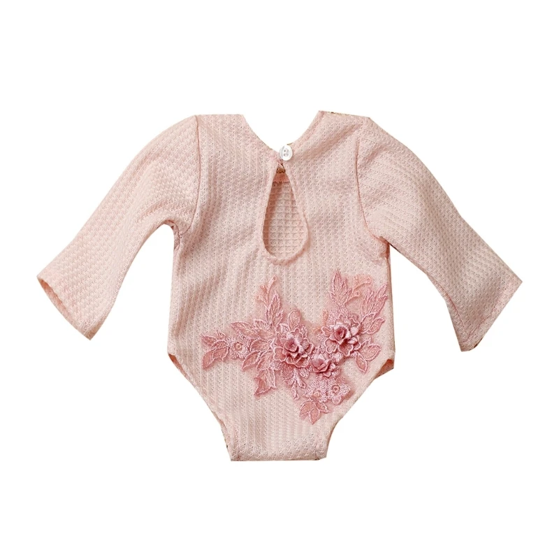 

Q81A Newborn Photo Romper Newborn Photography Props Cute for Baby Photo Costume Outfit for Baby Girls Flowering Clothing