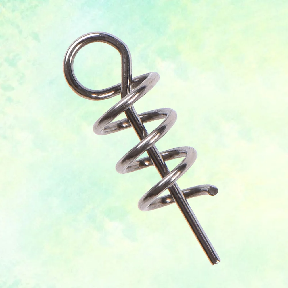 

50 Pcs Fishing Baits Spring Fixed Lock Pin Fishing Hook Lure Baits Outdoor Fishing Lock Soft Lure Fishing Tools Worms Crank Hook