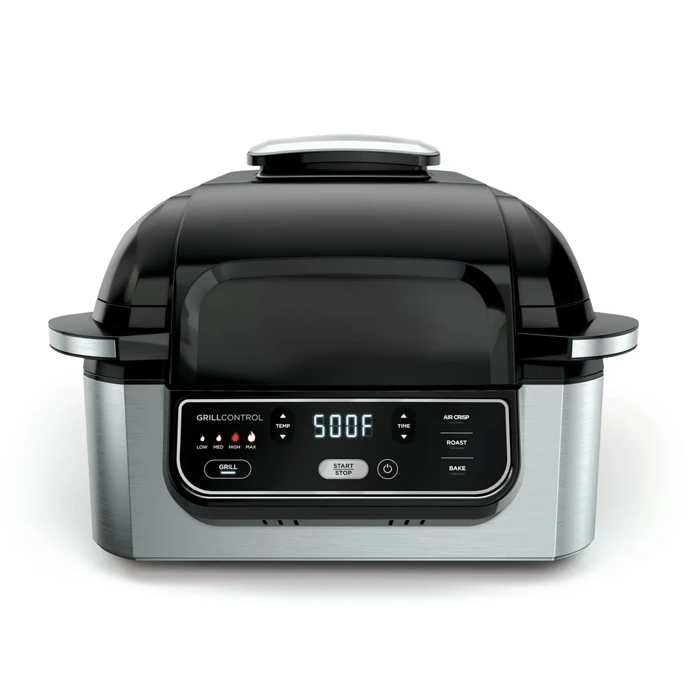 

AG300 Foodi 4in1 Indoor Grill with 4qt Capacity Air Fryer, Roast, & Bake (Silver/Black) (Refurbished) Freidora de aire sin aceit