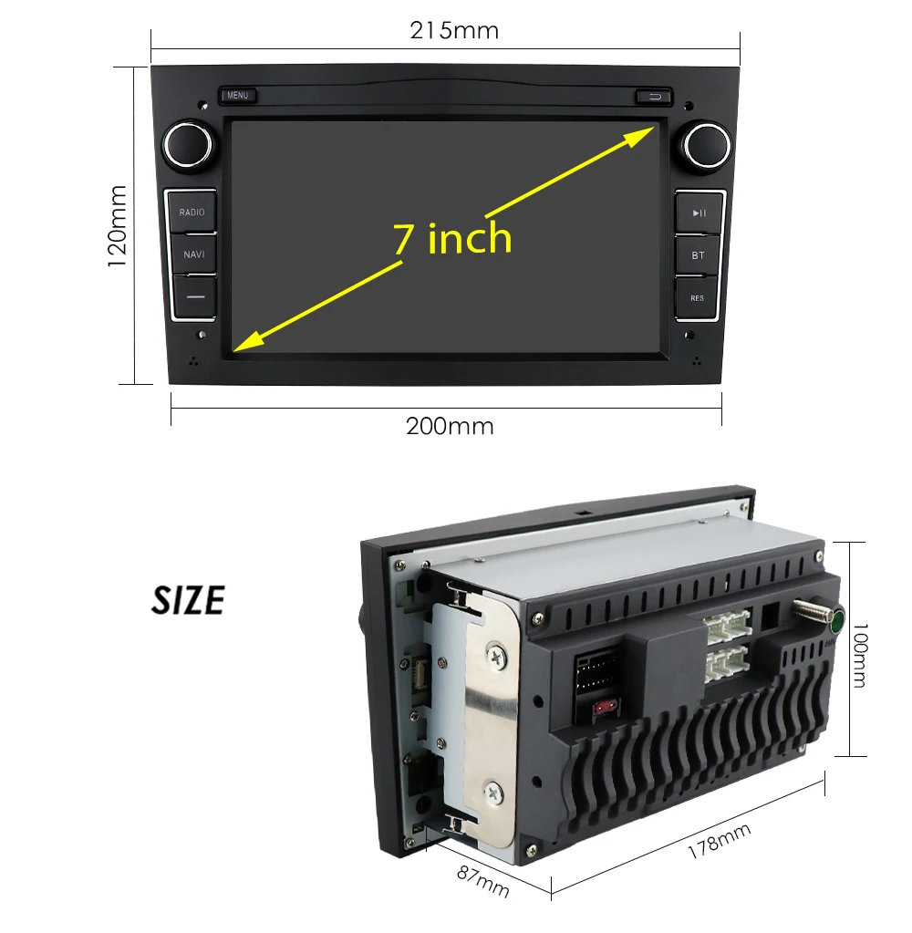 $114.48 2G RAM 16GB Android 2DIN car radio GPS WiFi player for opel Vauxhall Astra H G J Vectra Antara Zafira Corsa Vivaro Meriva No DVD
