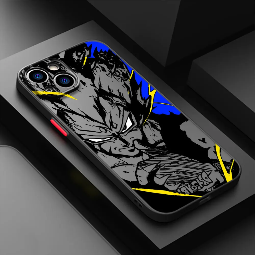 Фото Чехол для телефона iPhone 17e 17 16 15 14 13 12 11 Mini Pro Air Max X XR XSMax Plus, матовый прозрачный, с новым дизайном в стиле аниме Dragon Ball, хит продаж №5