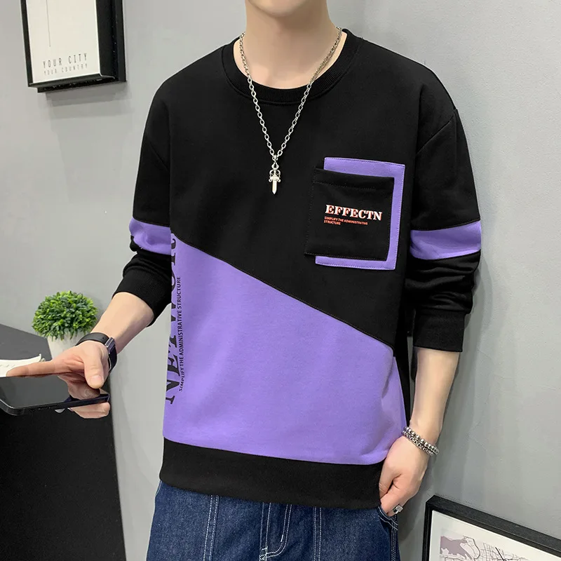 

Мужская футболка с длинным рукавом и круглым вырезом