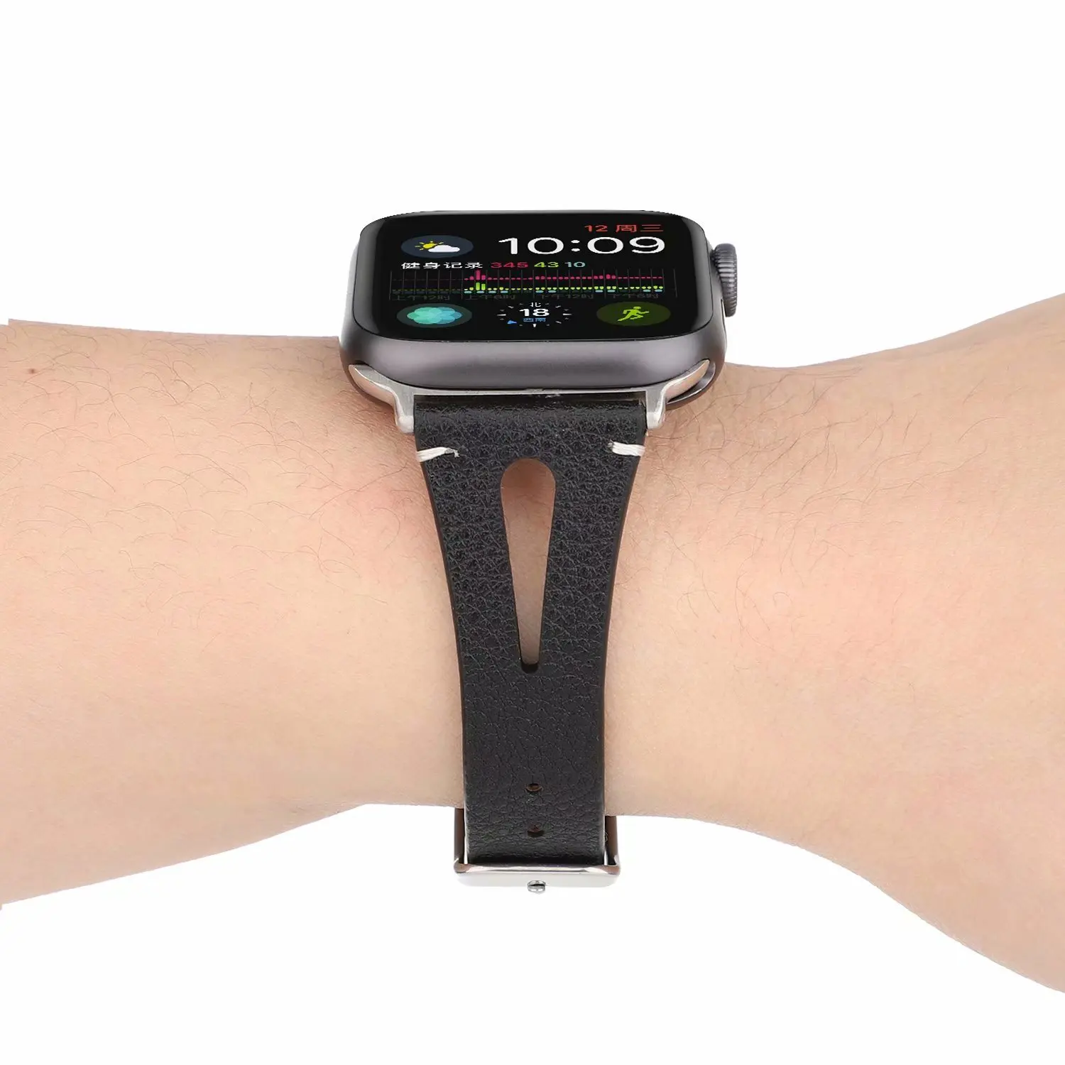 

Ремешок кожаный для Apple iwatch band 40 мм 41 мм 44 мм 45 мм 8Ultra 49 мм, женский браслет для наручных часов miss lady