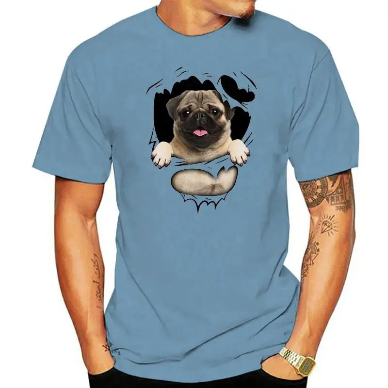 

Men T Shirt Pug Heartbeat Women t-shirt