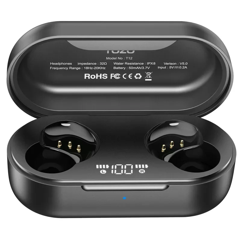 

2500mAh Earbuds Wireless Charging Case for TOZO T12 Wireless Earbuds (NO Earbuds )