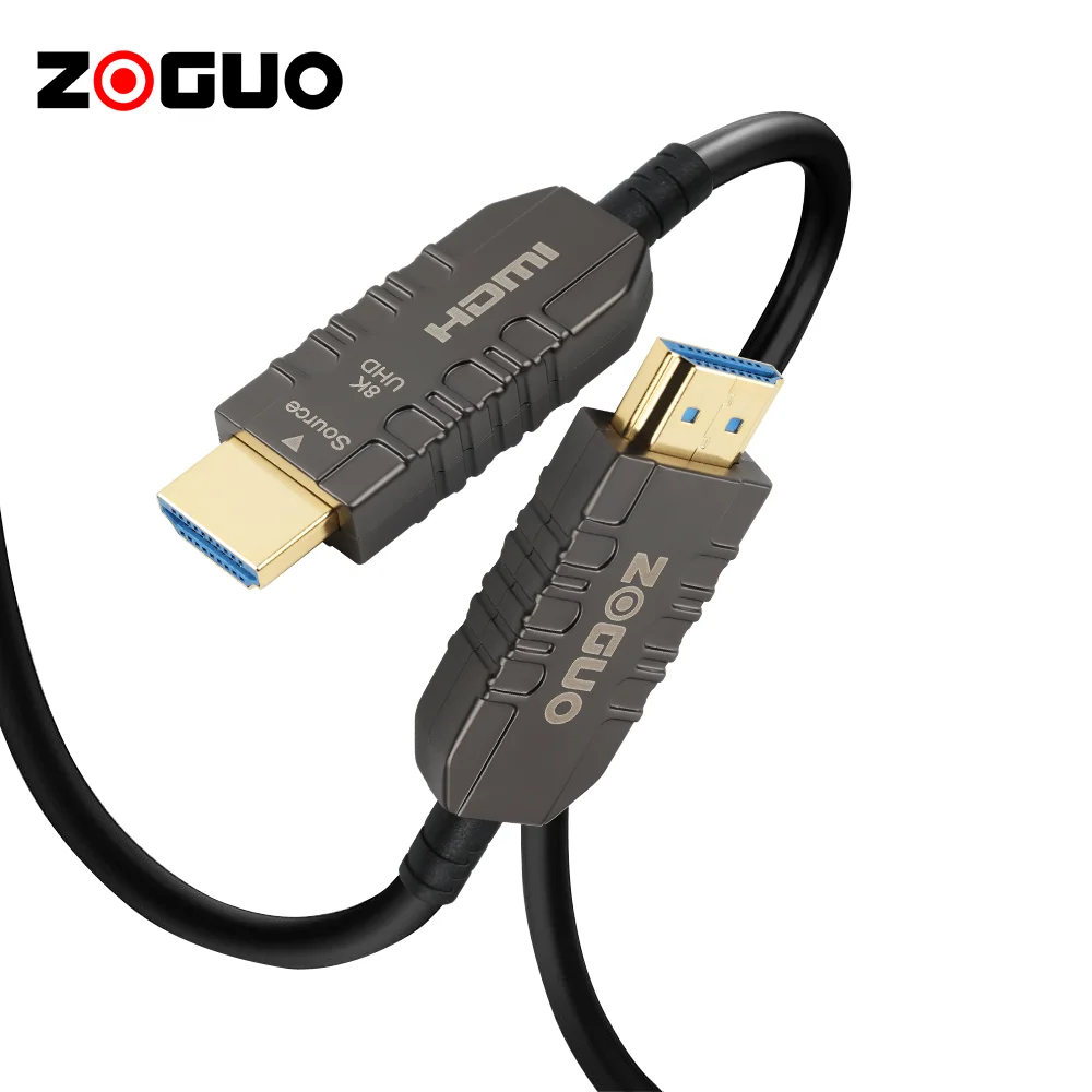 ZOGUO 8K HDMI 2.1 Fiber Optic Cable 15M 30M Support 8K 60Hz 4K 120Hz eARC HDR 48Gbps For iptv HDTV Box PS5 Projector Monitor