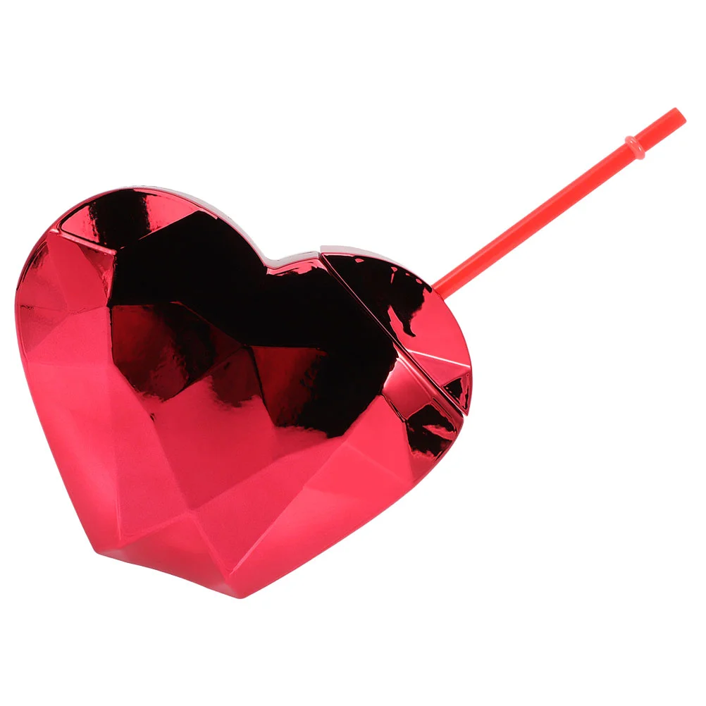 

Cup Heart Water Beverage Party Straw Shaped Reusable Bottle Flexible Straws Creative Drink Shape Mug Disco Tumbler Mugs