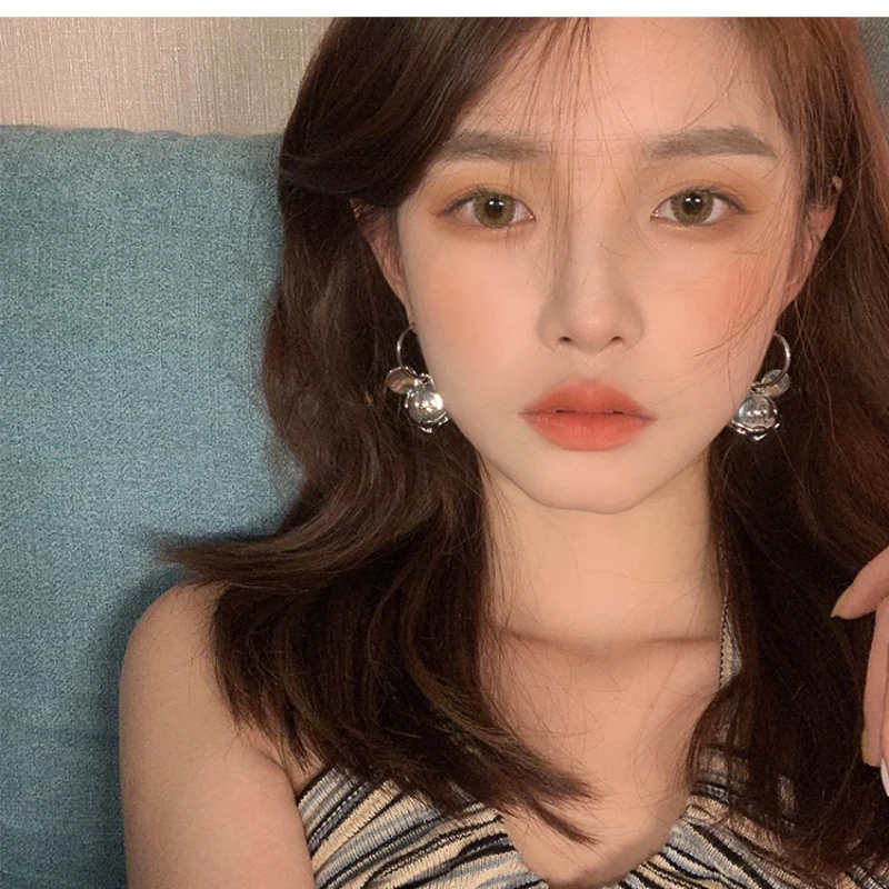 Disney Микки Маус S925 Серебряная Игла Креативные Карикатурные Женские Серьги Дизайн Стиль Простое Темпераментное.