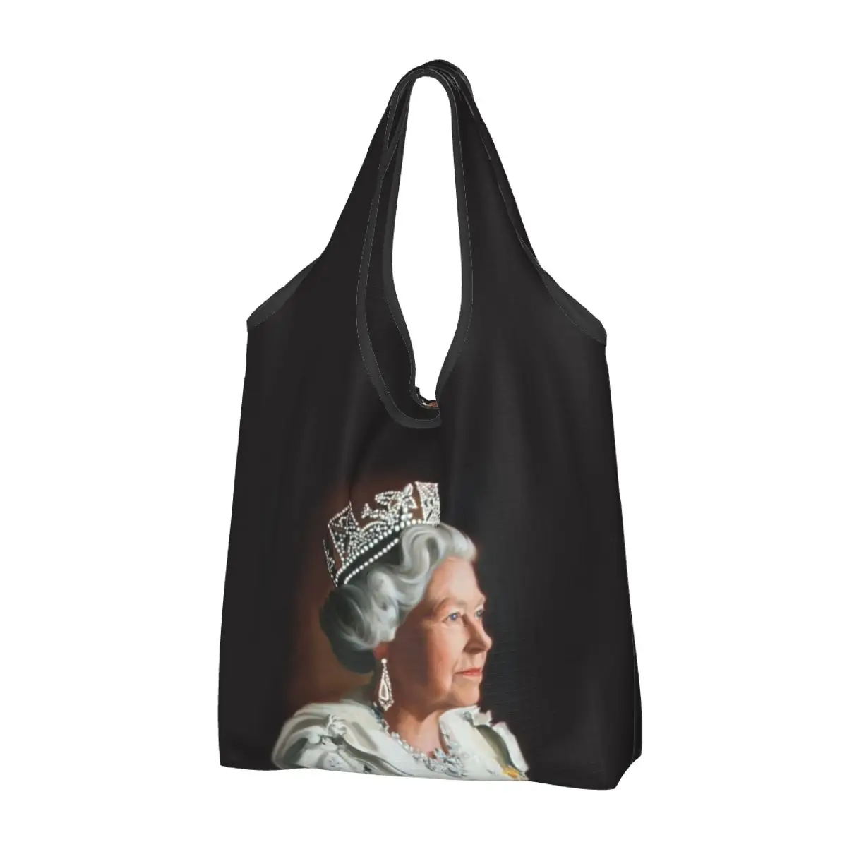 

Женская сумка-тоут для покупок, забавная большая сумка на плечо в английском Королевском Стиле, королева Елизавета II