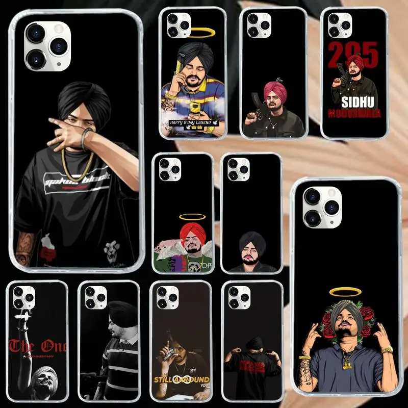 

Sidhu moose wala cartoon Phone Case Transparent soft For iphone 11 13 12 14 x xs xr pro max mini plus