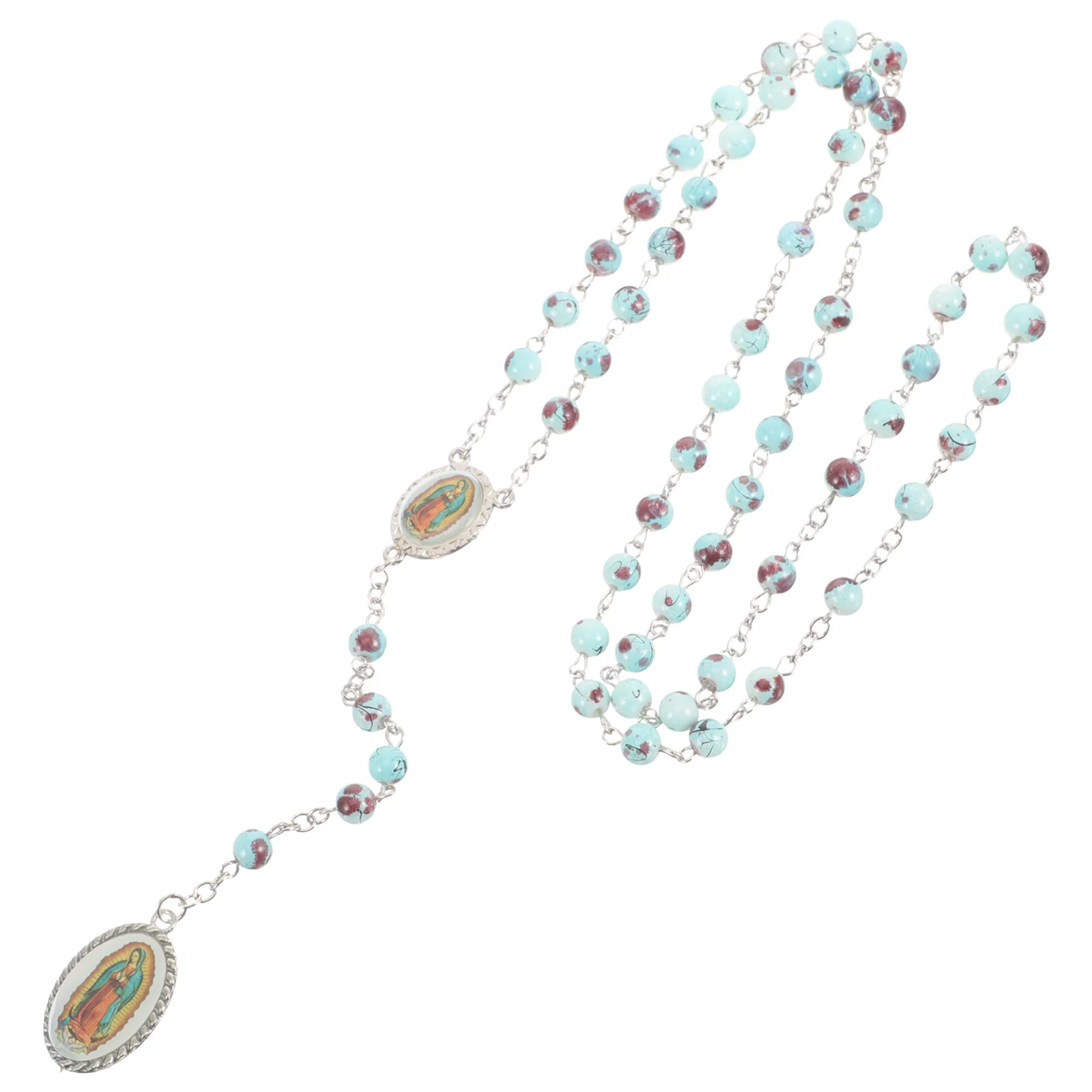 

Prayer Necklace Rosary Chains Men Crosses Necklaces Bead Man Mens Alloy Beads Women Pendant Miss Jewelry